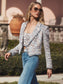 MARV TWEED BLAZER - BLUE/BEIGE