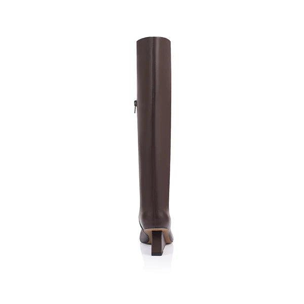 BEN WEDGE KNEE HIGH BOOT - CHOCOLATE
