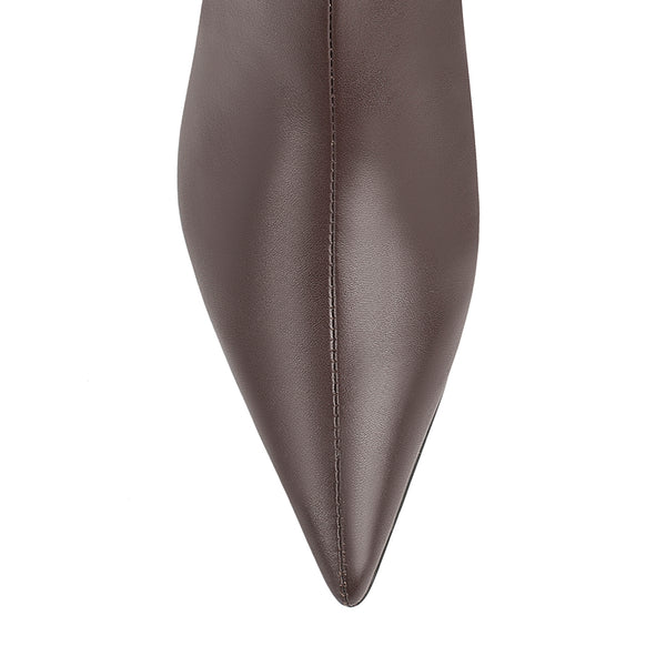 BEN WEDGE KNEE HIGH BOOT - CHOCOLATE