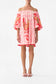 PINK PORTO OFF SHOULDER PUFF DRESS