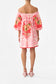 PINK PORTO OFF SHOULDER PUFF DRESS
