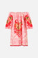 PINK PORTO OFF SHOULDER PUFF DRESS
