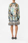 FOLK AFLOAT LONG SLEEVE TIERED SHORT DRESS