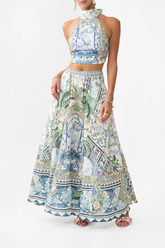 JARDIM PARTY HALTER TIE BACK TOP