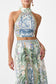 JARDIM PARTY HALTER TIE BACK TOP