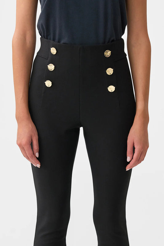 EMBELLISHED PONTE PANT - OTTOMAN