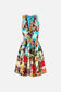 BATHING BOMBSHELL RUFFLE HEM HALTER SHORT DRESS
