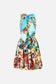 BATHING BOMBSHELL RUFFLE HEM HALTER SHORT DRESS