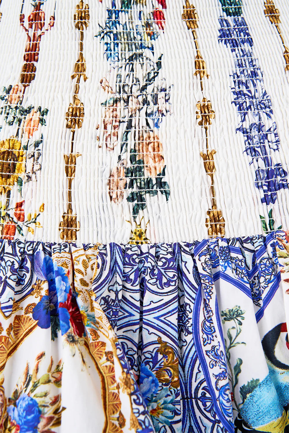 SHORT SHIRRED SKIRT - POTTERY PARLOUR
