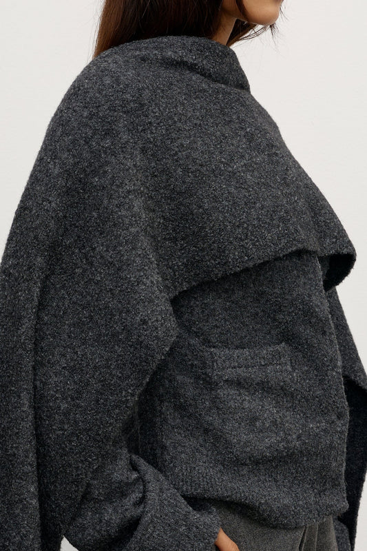 *PREORDER* CAPE SCARF - DARK HEATHER GREY