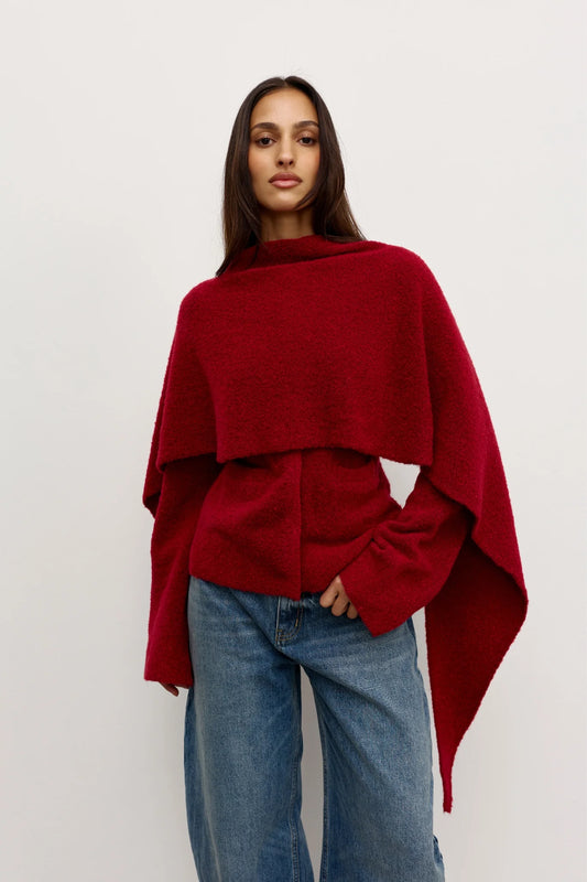 *PREORDER* CAPE SCARF - RED