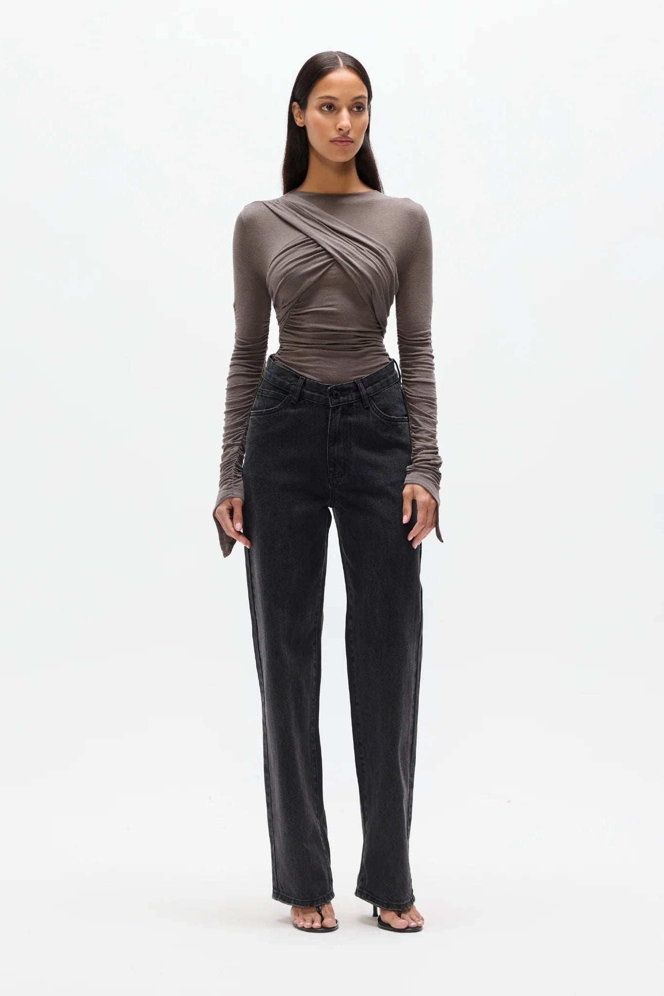 *PREORDER* CESCA TOP - SMOKE