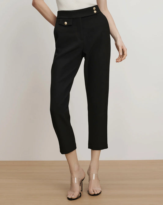 RENZO SLIM LEG PANT - BLACK/GOLD