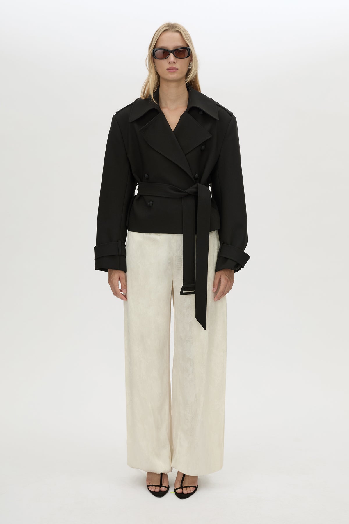 *PREORDER* ASENA SHORT TRENCH - BLACK