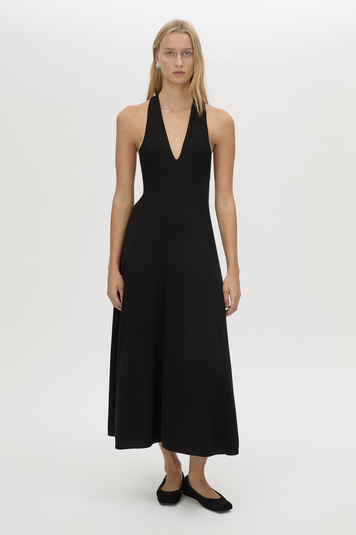 *PREORDER* AURORE KNIT MIDI DRESS - BLACK