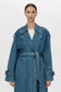 CALYX DENIM TRENCH COAT - CLASSIC BLUE