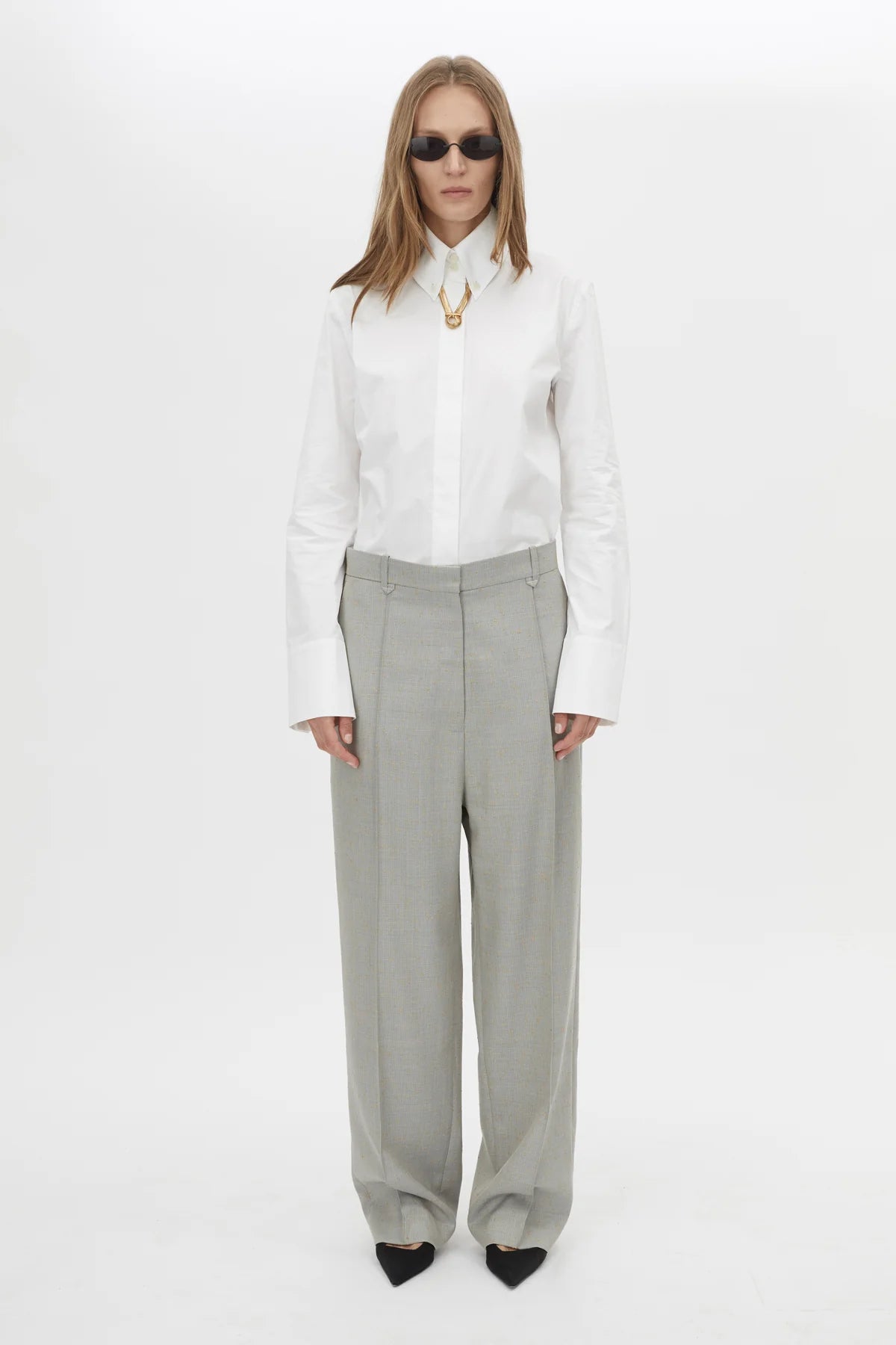 DENIS LONG SLEEVE SHIRT - WHITE