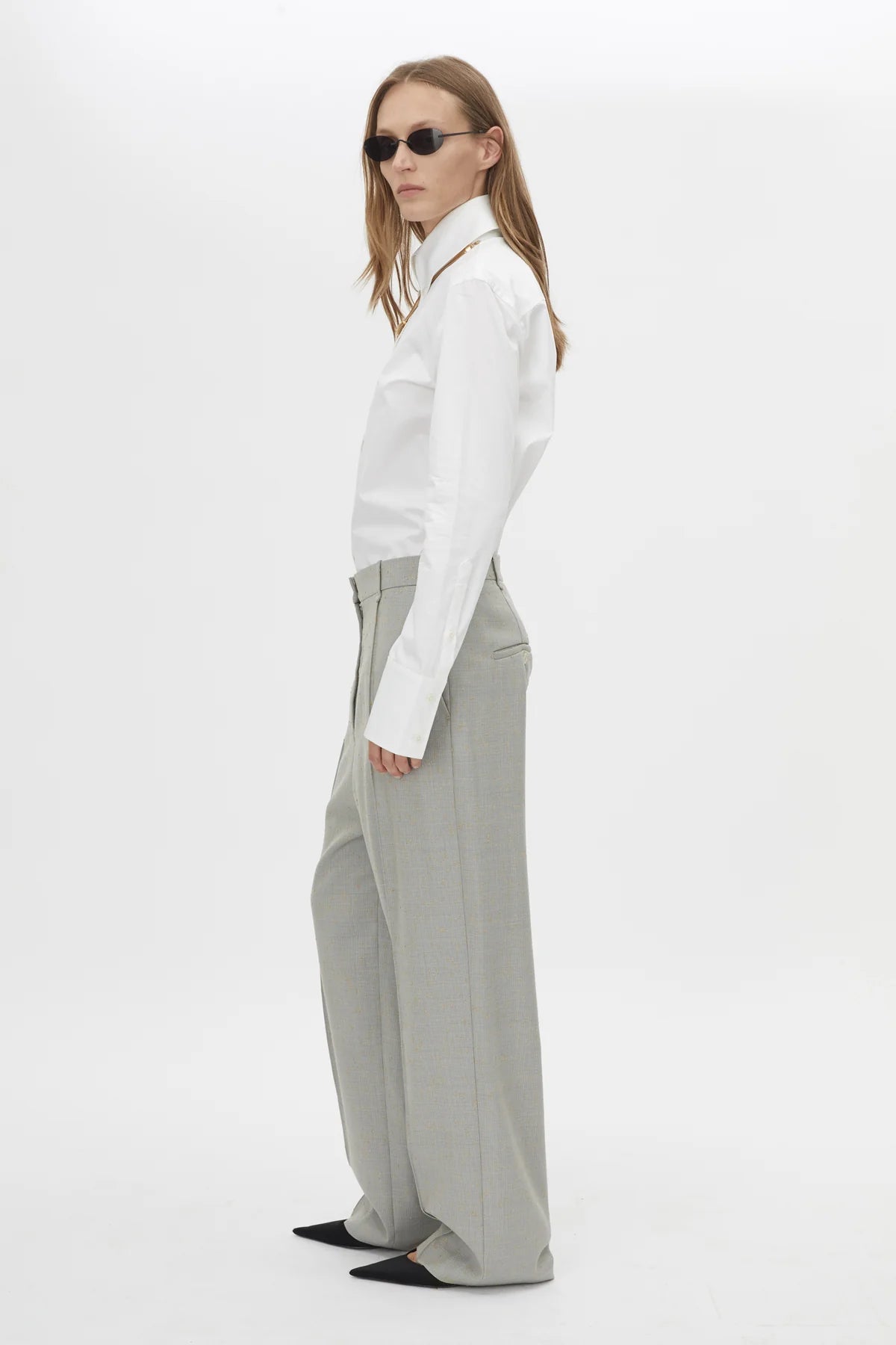DENIS LONG SLEEVE SHIRT - WHITE
