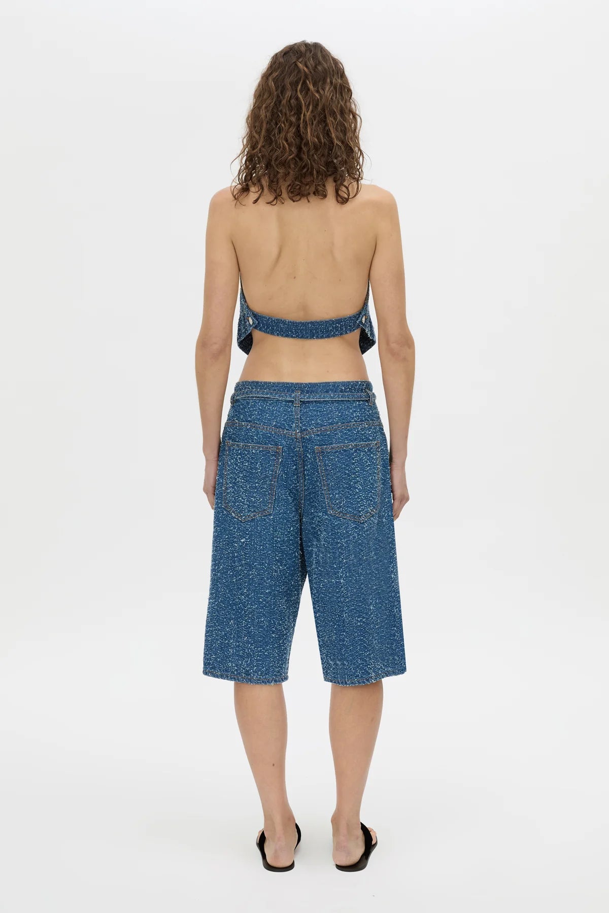 ELENI DENIM TOP - BLUE NEPS
