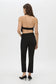 ELENI DENIM TOP - BLACK