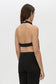 ELENI DENIM TOP - BLACK