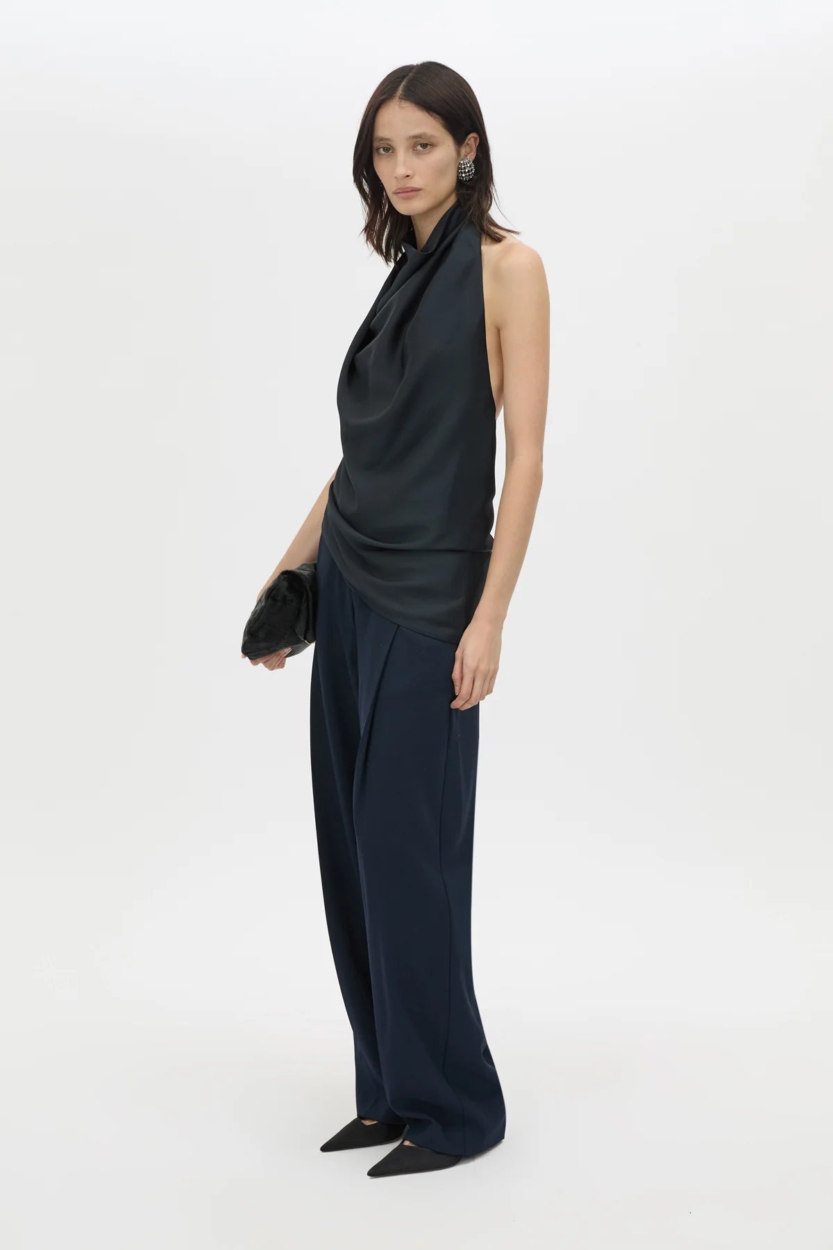ELOWYN HALTER TOP - FRENCH NAVY