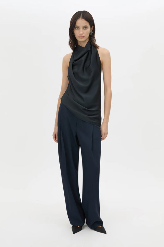 ELOWYN HALTER TOP - FRENCH NAVY