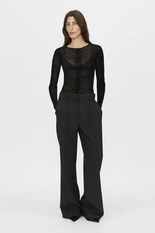 FIGUE LONG SLEEVE TOP - SLATE