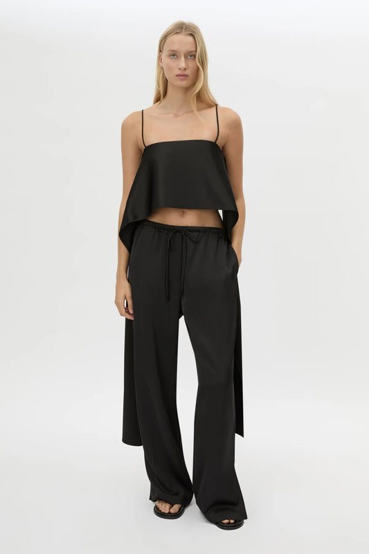 TAMAR DRAPE CAMI - BLACK