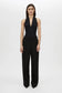 KESTREL PLUNGE NECK BODYSUIT - BLACK