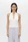 KESTREL PLUNGE NECK BODYSUIT - CREAM