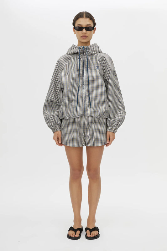 PIERCE CHECK ANORAK JACKET - BIRCH