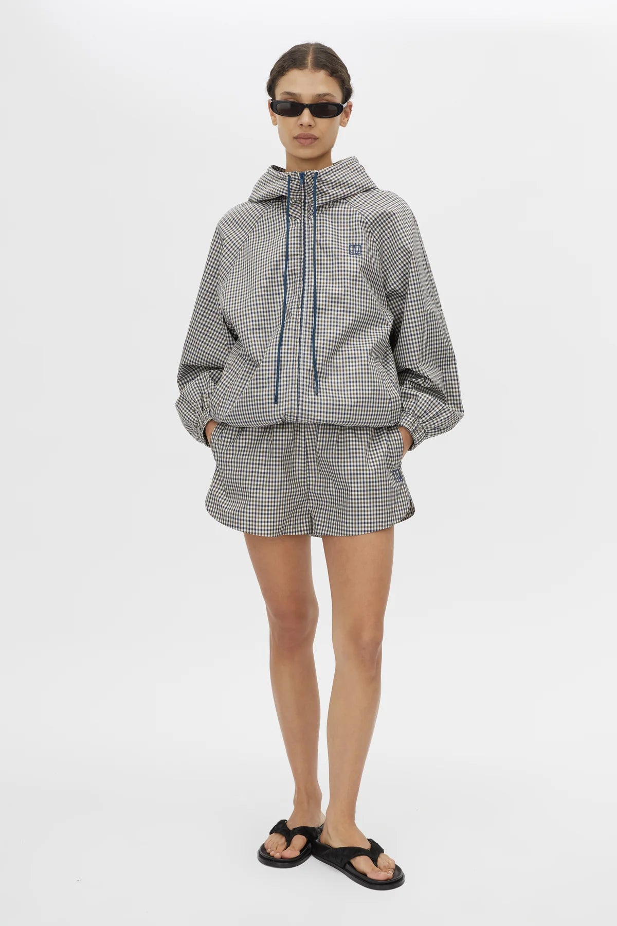 PIERCE CHECK ANORAK JACKET - BIRCH