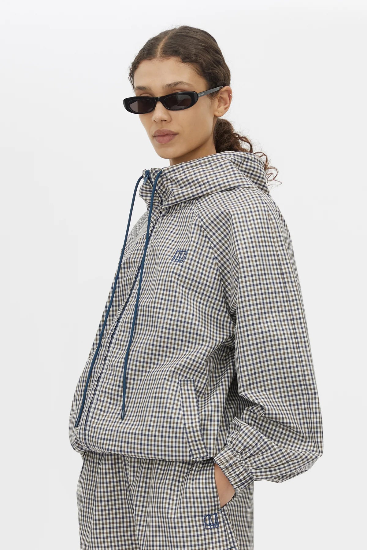 PIERCE CHECK ANORAK JACKET - BIRCH