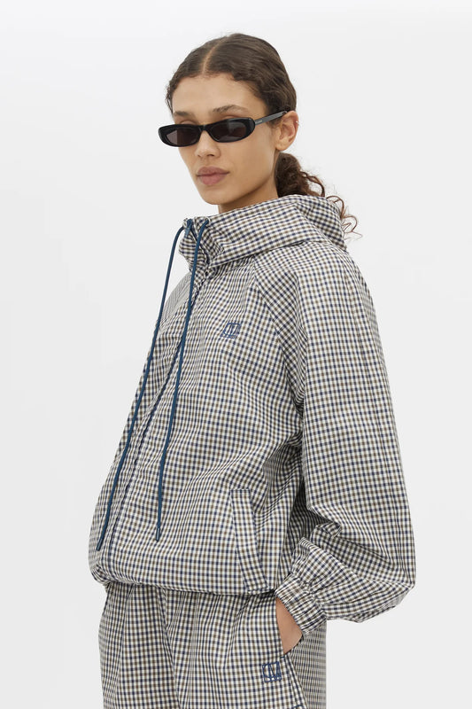 PIERCE CHECK ANORAK JACKET - BIRCH