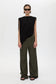 RAVINE DRAPED TOP - BLACK
