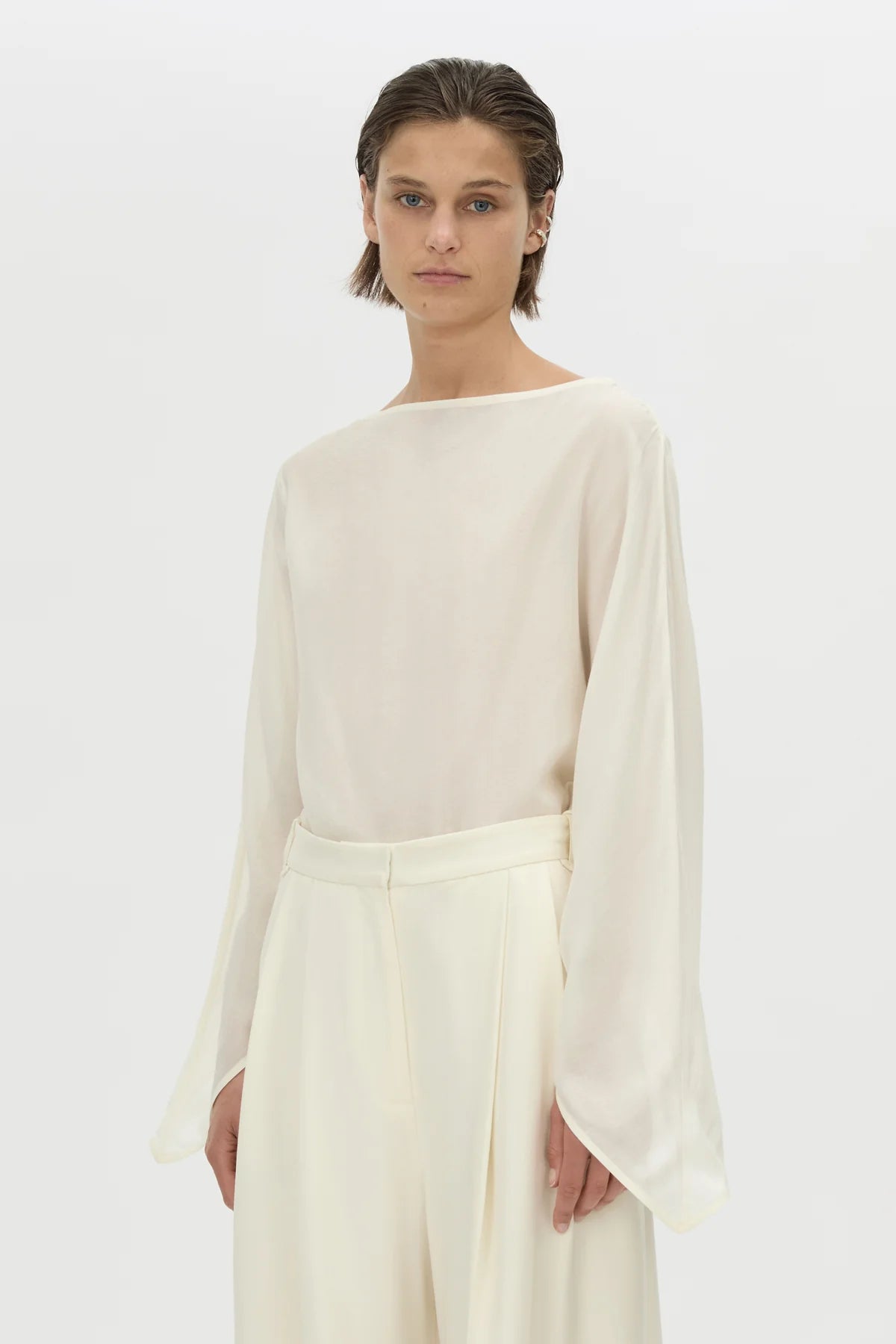 RENE DRAPED TOP - CREAM