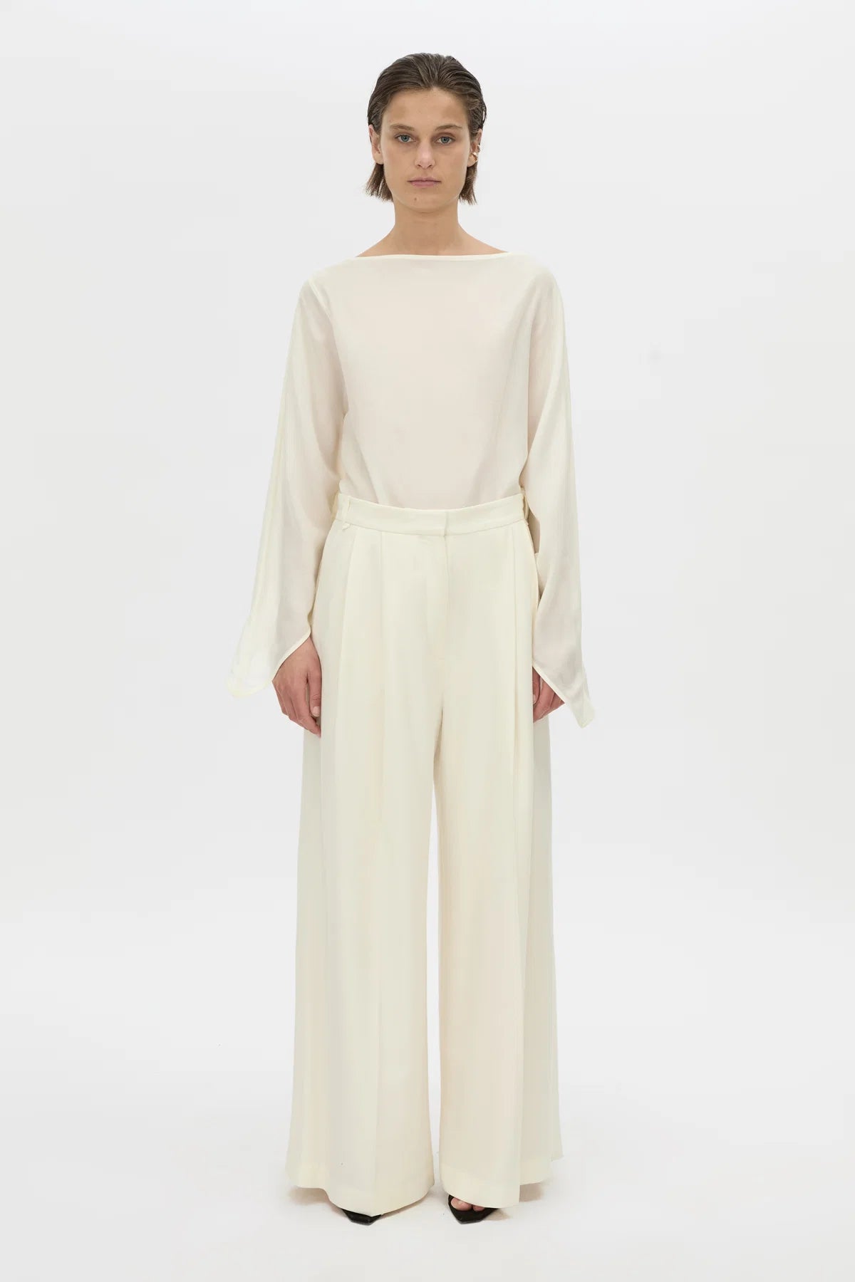 RENE DRAPED TOP - CREAM
