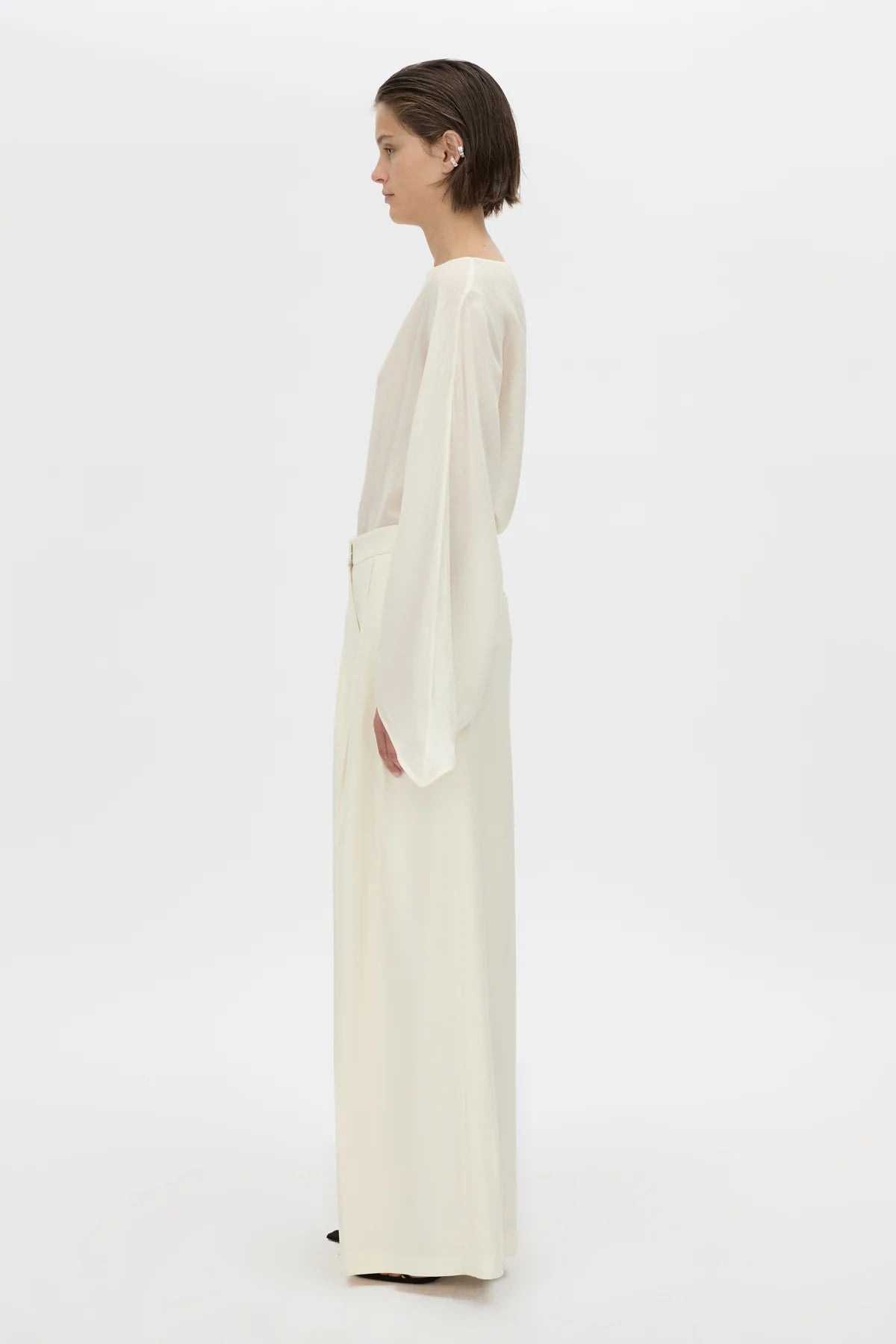 RENE DRAPED TOP - CREAM