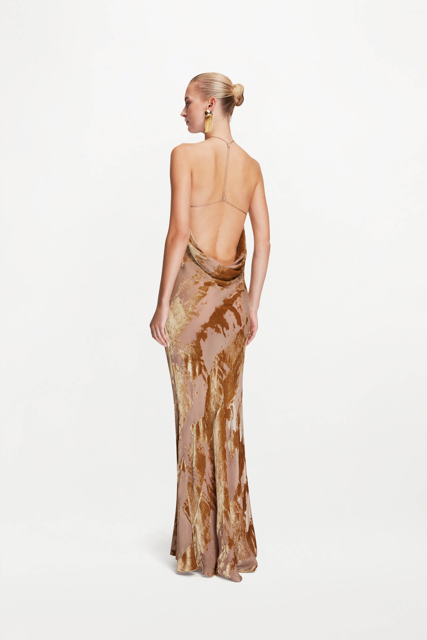 ANAIS VELVET DRESS - MOON SAND