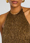 SABLE FRINGE TOP - BRONZE