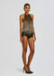 SABLE FRINGE TOP - BRONZE