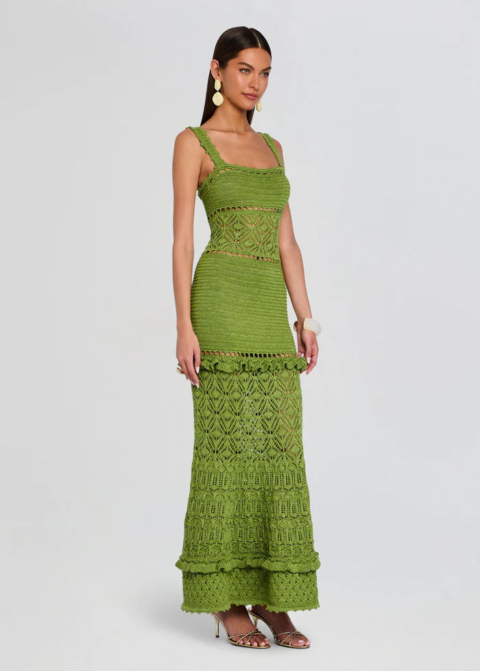WINONA CROCHET DRESS - KIWI