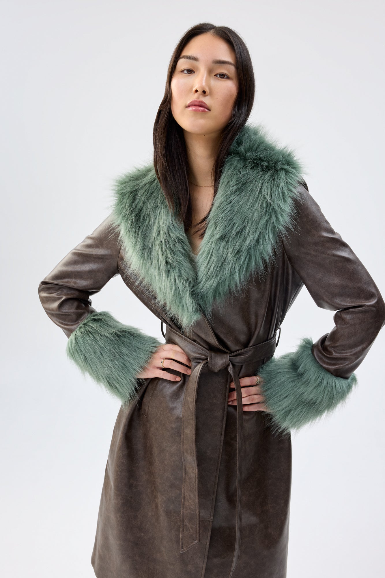 EMPATHY COAT - BROWN/GREEN