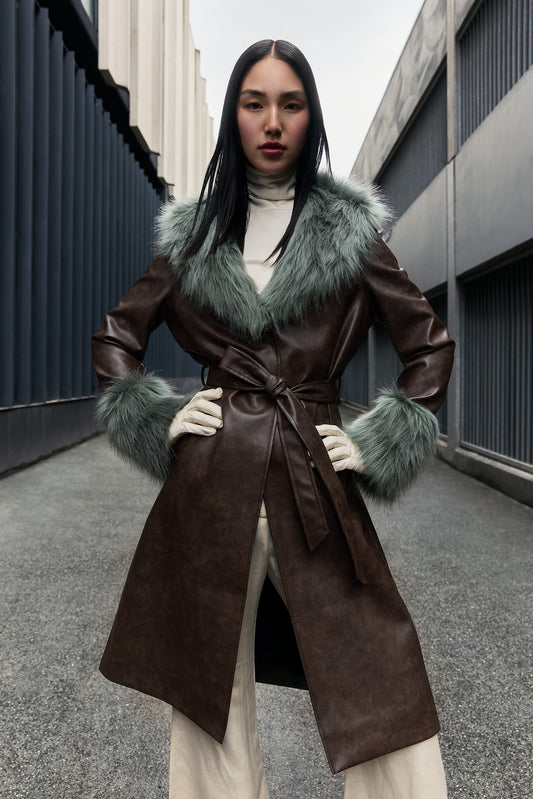 EMPATHY COAT - BROWN/GREEN