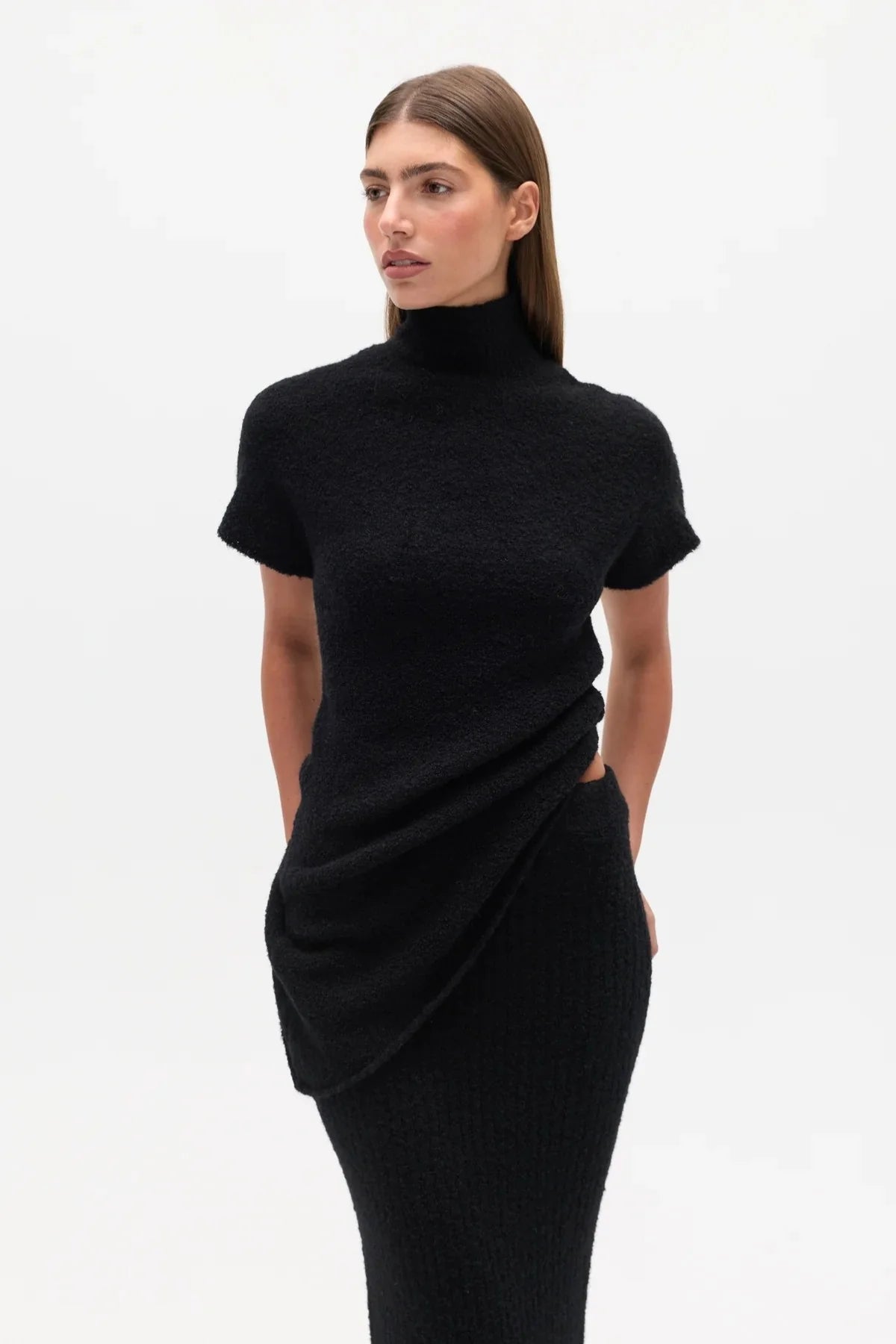 *PREORDER* EVREN KNIT TOP - BLACK