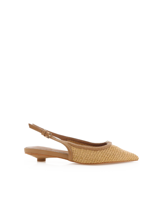FLAVIA FLAT - NATURAL RAFFIA