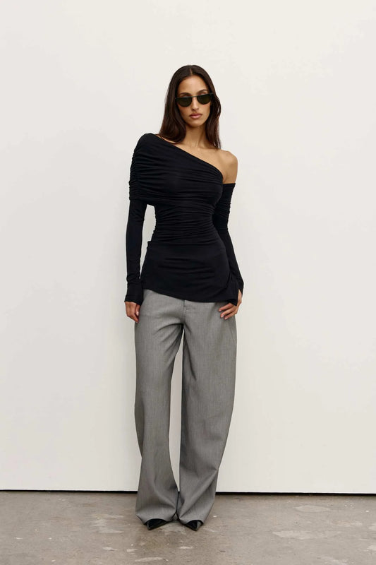 *PREORDER* FRANCA TOP - BLACK