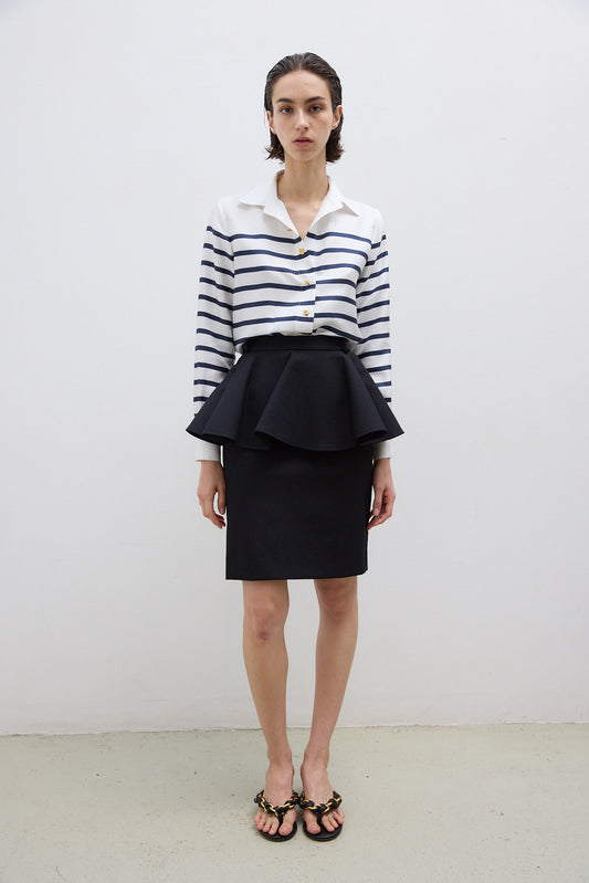 CONSTANCE SHIRT - STRIPE NAVY