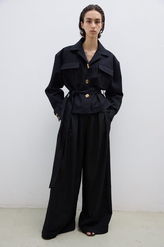 WANDA OVERSHIRT - BLACK